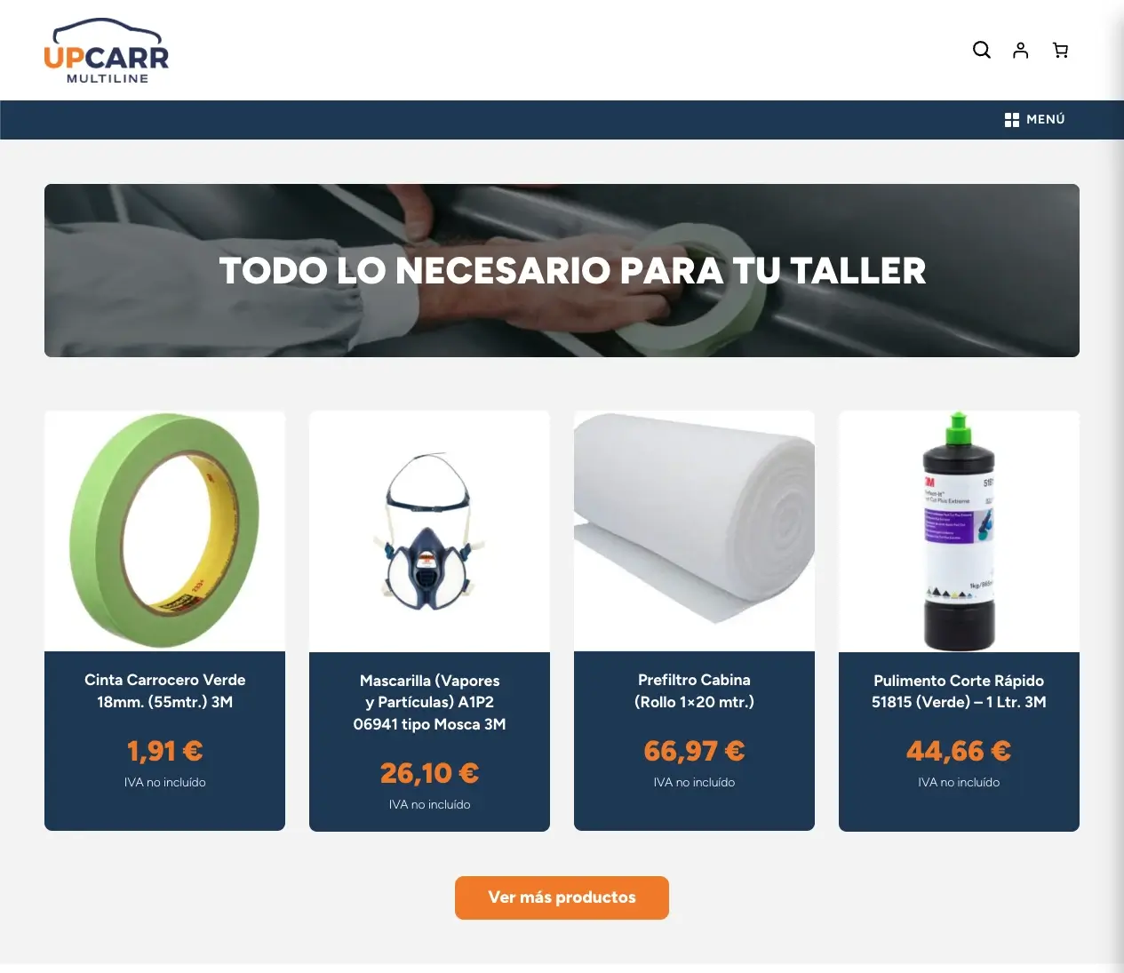 Tienda online creada para Upcarr en Motril