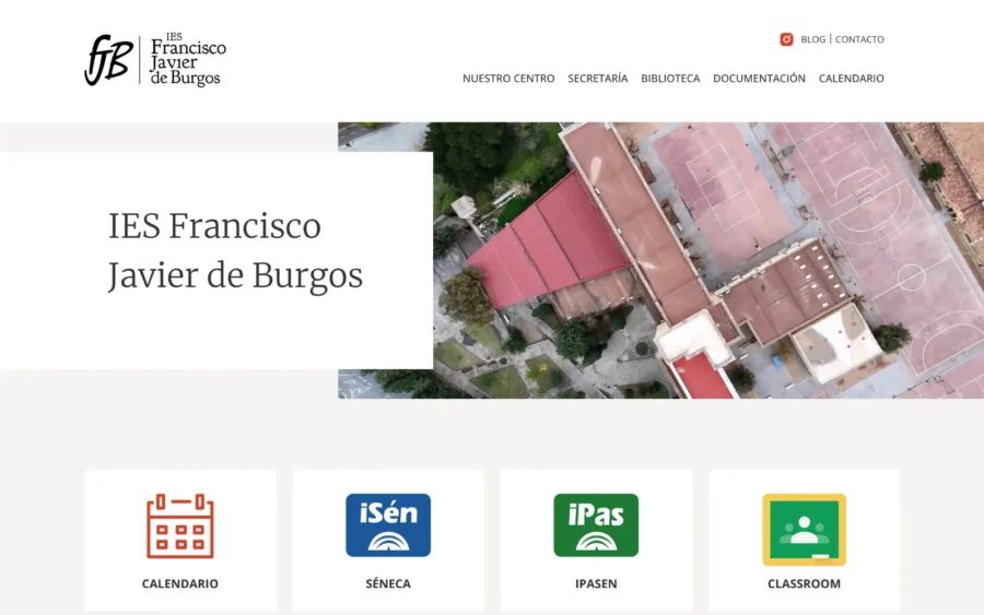Sitio web del instituto IES Francisco Javier de Burgos