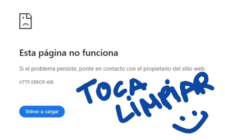 Error de página no funciona por hackeo